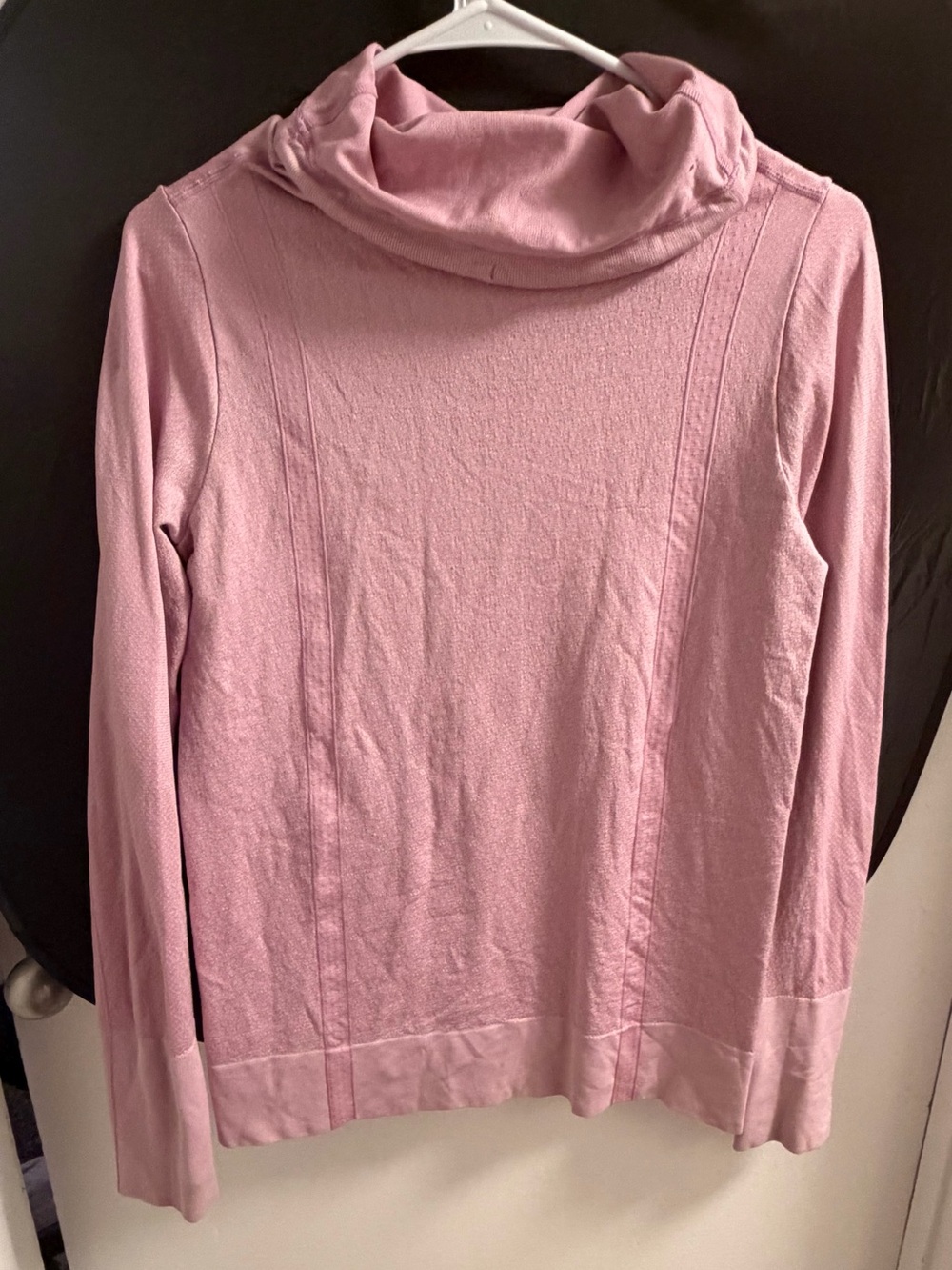 Under Armour Pink Cowl Neck Drawstring Knit Pullover Sweatshirt Size S - Picture 6 of 11